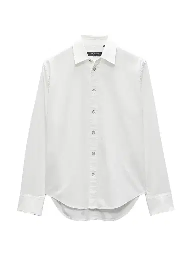 rag & bone Men's Tomlin Cotton Button-Front Shirt - White | Thumbnail 1
