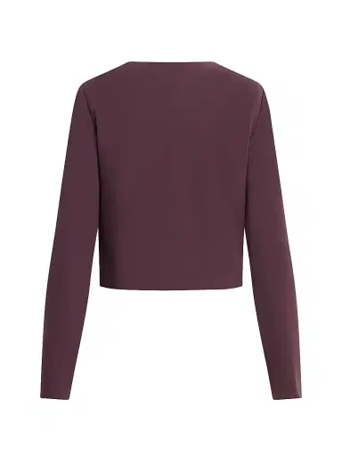 Favorite Daughter Women's The Laura Square-Neck Crop Jacket - Burgundy Dahlia - Size XS | Thumbnail 3