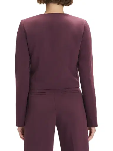 Favorite Daughter Women's The Laura Square-Neck Crop Jacket - Burgundy Dahlia - Size XS | Thumbnail 6