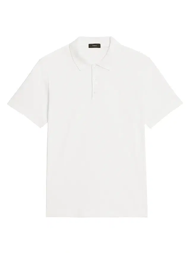 Theory Men's Bron Cotton Polo Shirt - White