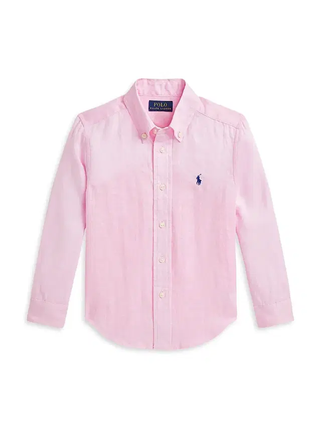 Little Boy's & Boy's Linen Button-Up Shirt - Carmel Pink