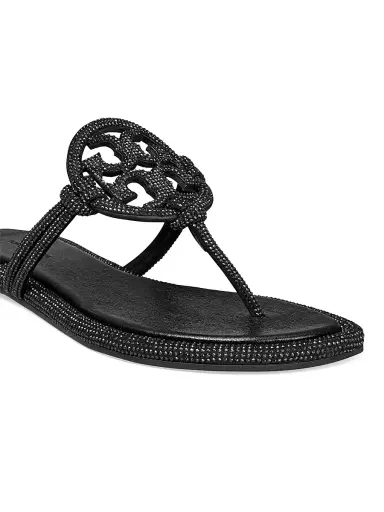 Tory Burch Women's Pavé Cord Miller Leather Sandals | Thumbnail 4 Tory Burch Women's Pavé Cord Miller Leather Sandals | Thumbnail 4