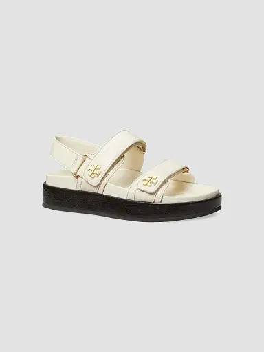 Tory Burch Women's Kira Sport Leather Sandals - Ivory - Size 9 | Thumbnail 2