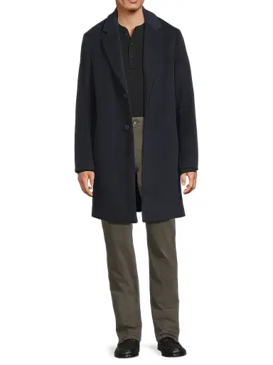 Vince Men's Notch Lapel Wool-Blend Coat - Coastal - Size XXL | Thumbnail 2