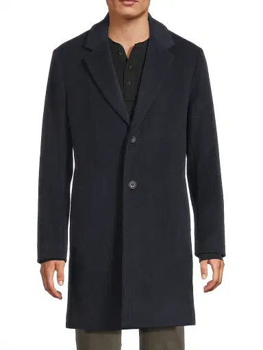 Vince Men's Notch Lapel Wool-Blend Coat - Coastal - Size XXL | Thumbnail 3