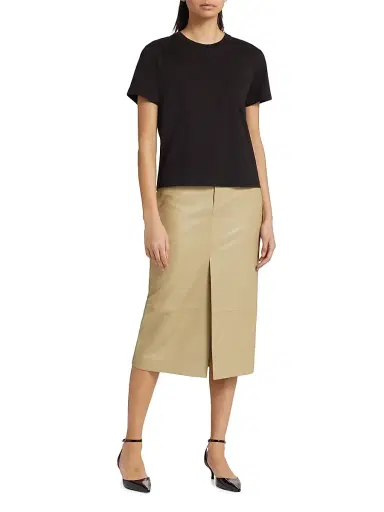 Vince Women's Crewneck Pima Cotton T-Shirt | Thumbnail 2