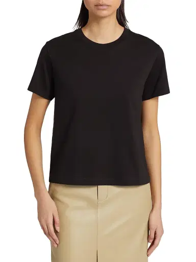 Vince Women's Crewneck Pima Cotton T-Shirt | Thumbnail 3