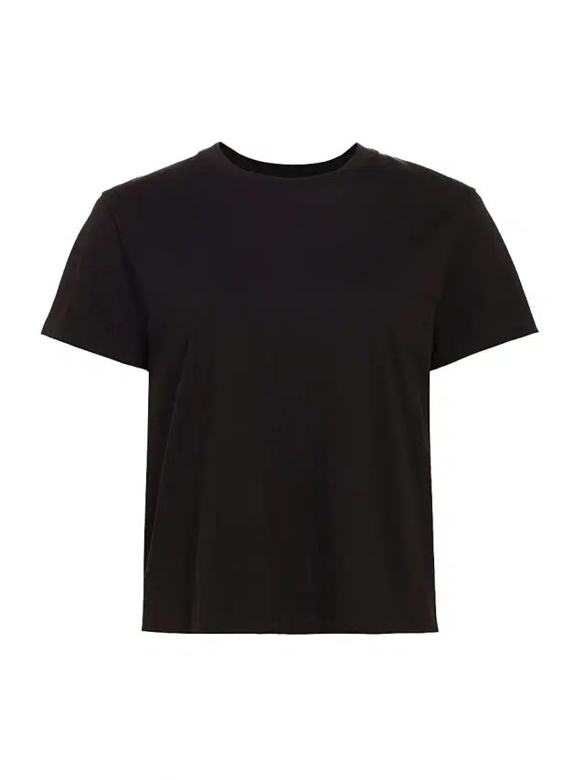 Vince Women's Crewneck Pima Cotton T-Shirt - Black