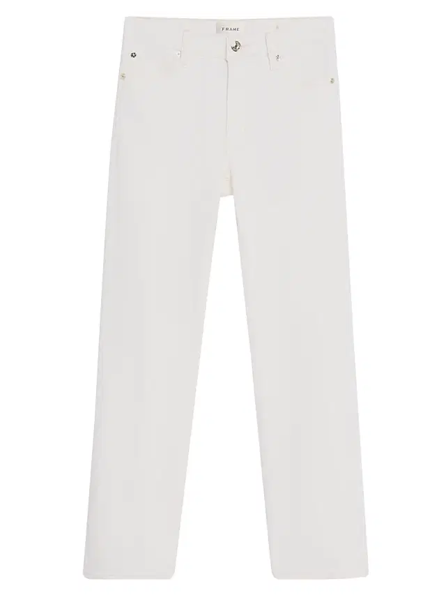 FRAME Women's The Borrowed Crop Jeans - White