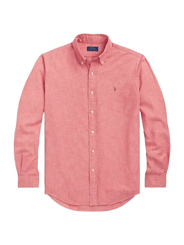 Polo Ralph Lauren Men's Chambray Sport Shirt - Nautical Red White