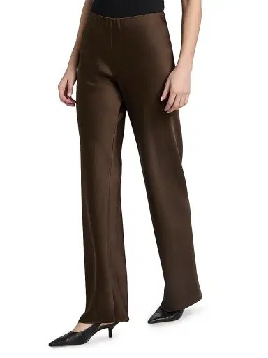 Vince Women's Colette High-Rise Fluid Satin Bias Pants | Thumbnail 4 Vince Women's Colette High-Rise Fluid Satin Bias Pants | Thumbnail 4