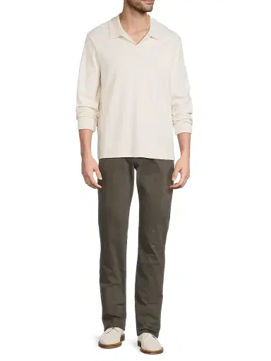 Vince Men's Milano Johnny Collar Shirt - Bone - Size XXL | Thumbnail 2 Vince Men's Milano Johnny Collar Shirt - Bone - Size XXL | Thumbnail 2