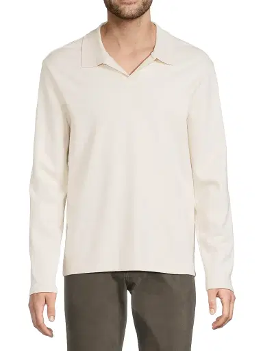 Vince Men's Milano Johnny Collar Shirt - Bone - Size XXL | Thumbnail 3 Vince Men's Milano Johnny Collar Shirt - Bone - Size XXL | Thumbnail 3
