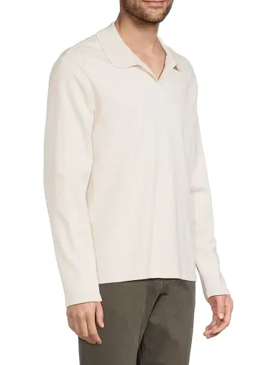 Vince Men's Milano Johnny Collar Shirt - Bone - Size XXL | Thumbnail 4 Vince Men's Milano Johnny Collar Shirt - Bone - Size XXL | Thumbnail 4