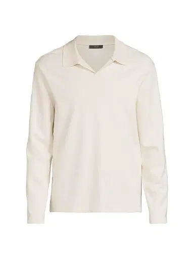 Vince Men's Milano Johnny Collar Shirt - Bone - Size XXL | Thumbnail 1 Vince Men's Milano Johnny Collar Shirt - Bone - Size XXL | Thumbnail 1