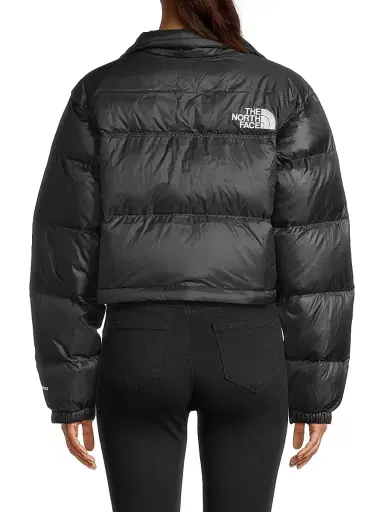 The North Face Women's Nuptse Cropped Down Puffer Jacket - Black - Size XL | Thumbnail 5