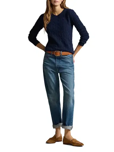 Polo Ralph Lauren Women's Cashmere Cable-Knit Crewneck Sweater | Thumbnail 2 Polo Ralph Lauren Women's Cashmere Cable-Knit Crewneck Sweater | Thumbnail 2