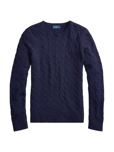 Polo Ralph Lauren Women's Cashmere Cable-Knit Crewneck Sweater | Thumbnail 1 Polo Ralph Lauren Women's Cashmere Cable-Knit Crewneck Sweater | Thumbnail 1