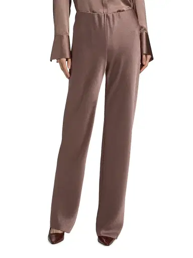 Vince Women's Colette High-Rise Fluid Satin Bias Pants | Thumbnail 3 Vince Women's Colette High-Rise Fluid Satin Bias Pants | Thumbnail 3