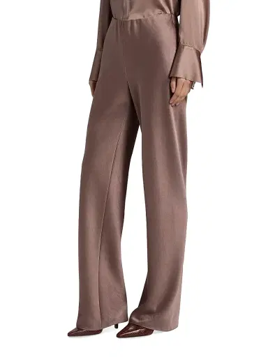 Vince Women's Colette High-Rise Fluid Satin Bias Pants | Thumbnail 4 Vince Women's Colette High-Rise Fluid Satin Bias Pants | Thumbnail 4