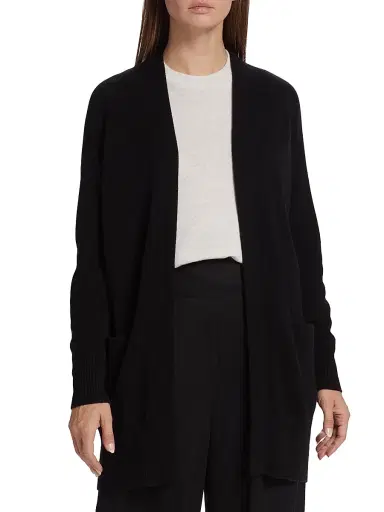 Vince Women's Shawl Collar Cardigan - Black - Size XS | Thumbnail 3 Vince Women's Shawl Collar Cardigan - Black - Size XS | Thumbnail 3