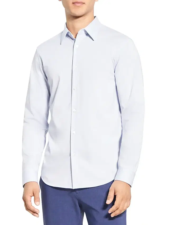 Theory Men's Sylvain Structure Knit Shirt - Olympic