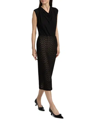 Vince Women's Draped Cowlneck Sleeveless Top - Black - Size XS | Thumbnail 2 Vince Women's Draped Cowlneck Sleeveless Top - Black - Size XS | Thumbnail 2