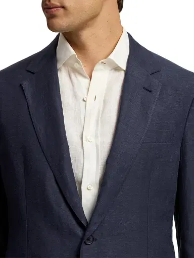 Ralph Lauren Purple Label Men's Hadley Hand-Tailored Silk-Linen Jacket - Classic Chairman Navy - Size 54 | Thumbnail 6 Ralph Lauren Purple Label Men's Hadley Hand-Tailored Silk-Linen Jacket - Classic Chairman Navy - Size 54 | Thumbnail 6