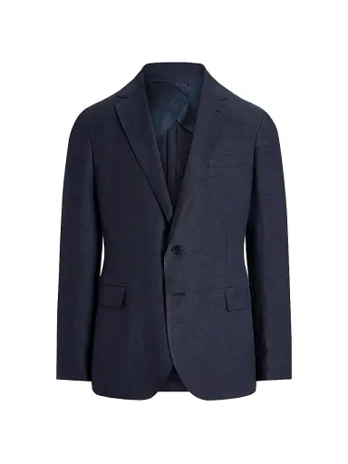 Ralph Lauren Purple Label Men's Hadley Hand-Tailored Silk-Linen Jacket - Classic Chairman Navy - Size 54 | Thumbnail 1 Ralph Lauren Purple Label Men's Hadley Hand-Tailored Silk-Linen Jacket - Classic Chairman Navy - Size 54 | Thumbnail 1