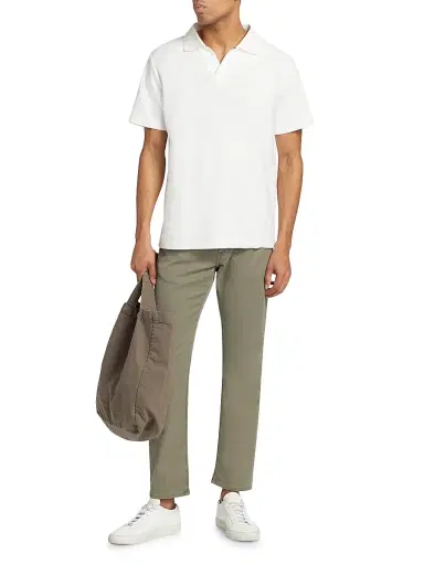 Frame Men's Johnny Collar Polo Shirt - Off White - Size XXL | Thumbnail 2 Frame Men's Johnny Collar Polo Shirt - Off White - Size XXL | Thumbnail 2