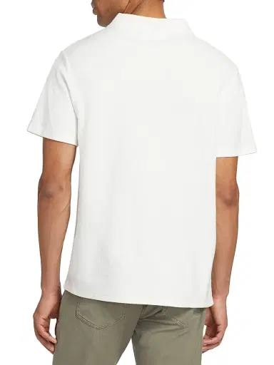 Frame Men's Johnny Collar Polo Shirt - Off White - Size XXL | Thumbnail 5 Frame Men's Johnny Collar Polo Shirt - Off White - Size XXL | Thumbnail 5