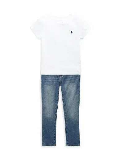 Polo Ralph Lauren Little Girl's & Girl's Signature Cotton Polo Tee | Thumbnail 2
