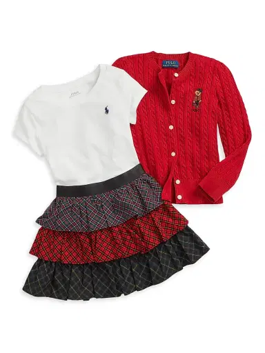 Polo Ralph Lauren Little Girl's & Girl's Signature Cotton Polo Tee | Thumbnail 3