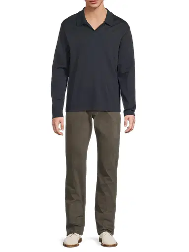 Vince Men's Milano Johnny Collar Shirt - Coastal - Size Small | Thumbnail 2