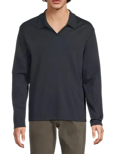 Vince Men's Milano Johnny Collar Shirt - Coastal - Size Small | Thumbnail 3