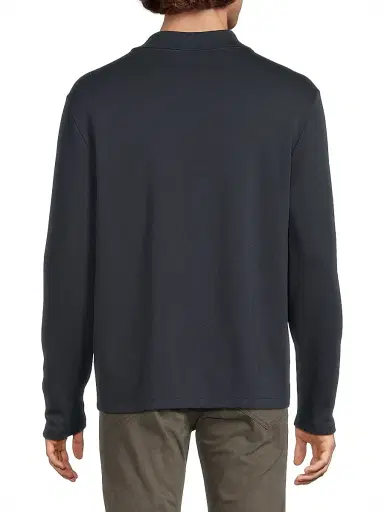 Vince Men's Milano Johnny Collar Shirt - Coastal - Size Small | Thumbnail 5