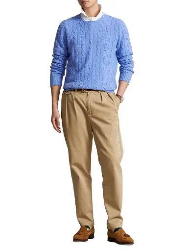 Polo Ralph Lauren Men's Cashmere Cable-Knit Sweater - Litchfield Blue | Thumbnail 2