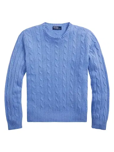Polo Ralph Lauren Men's Cashmere Cable-Knit Sweater - Litchfield Blue | Thumbnail 1