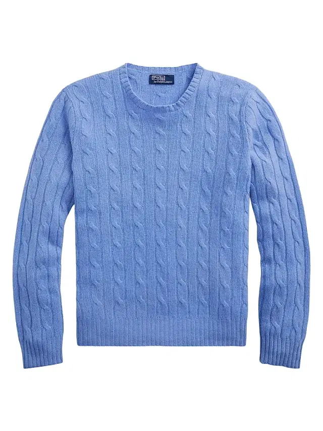 Polo Ralph Lauren Men's Cashmere Cable-Knit Sweater - Litchfield Blue