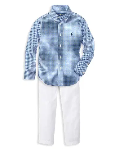 Polo Ralph Lauren Little Boy's & Boy's Gingham Check Shirt | Thumbnail 2 Polo Ralph Lauren Little Boy's & Boy's Gingham Check Shirt | Thumbnail 2