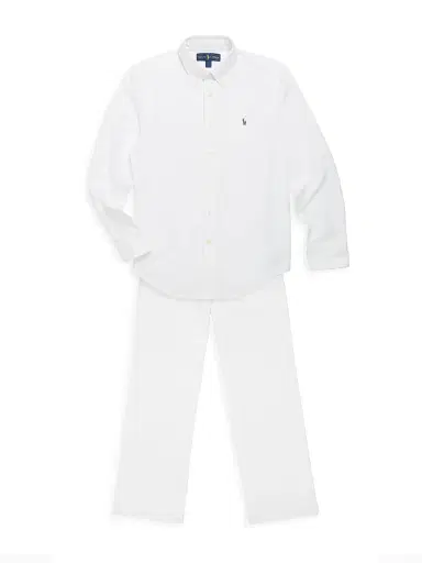 Polo Ralph Lauren Little Boy's & Boy's Flat Front Pants - White - Size 3 | Thumbnail 2