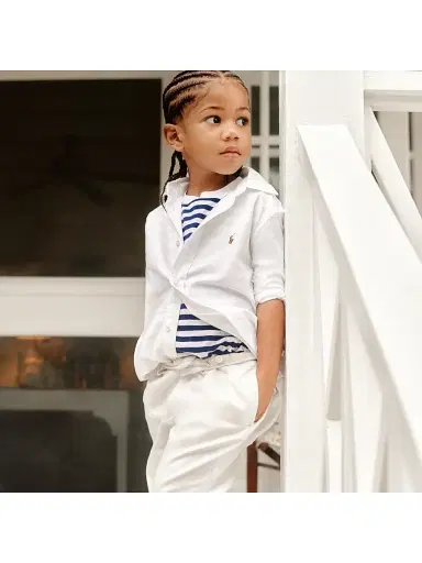 Polo Ralph Lauren Little Boy's & Boy's Flat Front Pants - White - Size 3 | Thumbnail 5