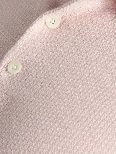 Vince Men's Textured Wool-Cotton-Blend Jacquard Polo Shirt - Paradise Classic Cream - Size XL | Thumbnail 7