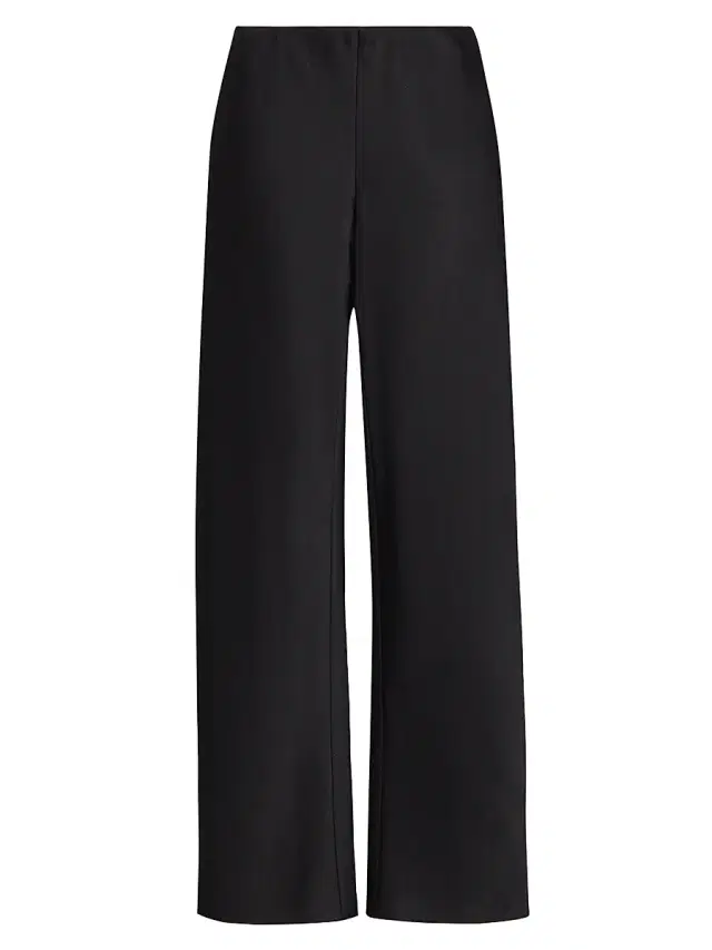 Vince Women's Colette High-Rise Fluid Satin Bias Pants - Black