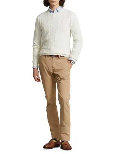 Polo Ralph Lauren Men's Cashmere Cable-Knit Sweater - Chic Cream - Size XXL | Thumbnail 2