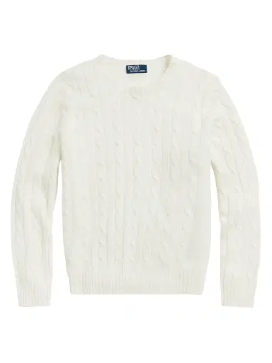 Polo Ralph Lauren Men's Cashmere Cable-Knit Sweater - Chic Cream - Size XXL | Thumbnail 1