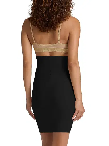 Commando Women's Two-Faced Tech High-Rise Half Slip - Black - Size Large | Thumbnail 4