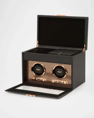 WOLF Axis Double Watch Winder with Storage | Thumbnail 3