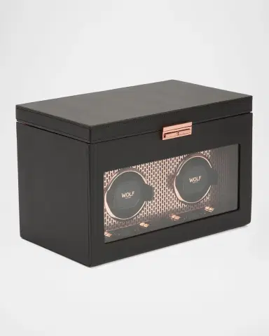 WOLF Axis Double Watch Winder with Storage | Thumbnail 4