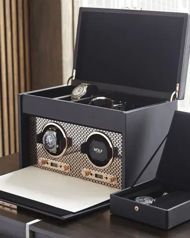 WOLF Axis Double Watch Winder with Storage | Thumbnail 5
